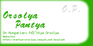 orsolya pantya business card